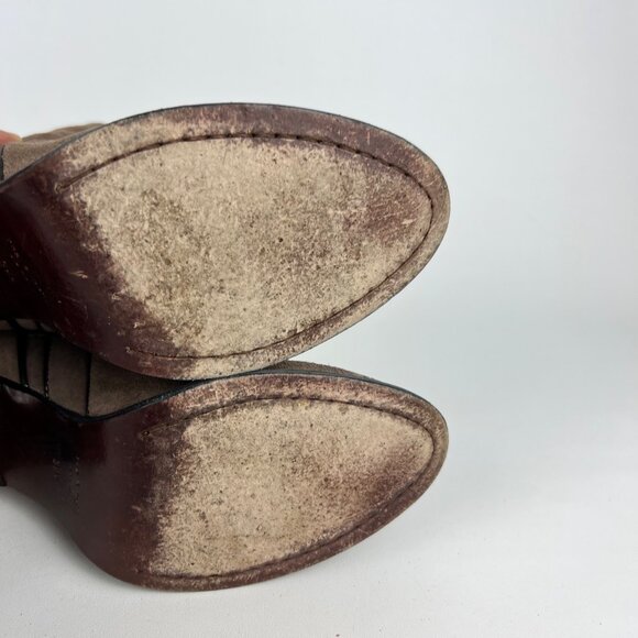 rag & bone Womens Grayson Brown Suede Ankle Boot Block Heel size 39.5 US 9.5 - Picture 14 of 16